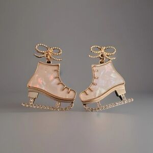 Festive Christmas ICE SKATE Earrings by Holiday Time